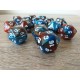 20-sided dice (blue / brown) 