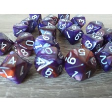 10 - sided dice (blue-brown)