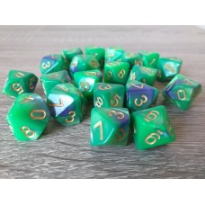 10 - sided dice (green-blue)