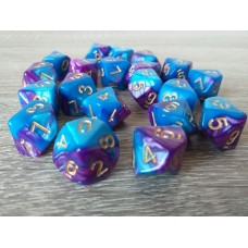10 - sided dice (blue-purple)