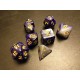 Kockakészlet (4-6-8-10-%-12-20 oldalú): lila, ajándék zsákkal!